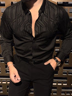 Electrify Jacquard Shirt – Black