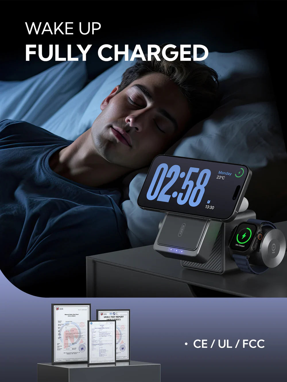 NanoCharge Pro 3-in-1 Smart Charging Station with Power Bank