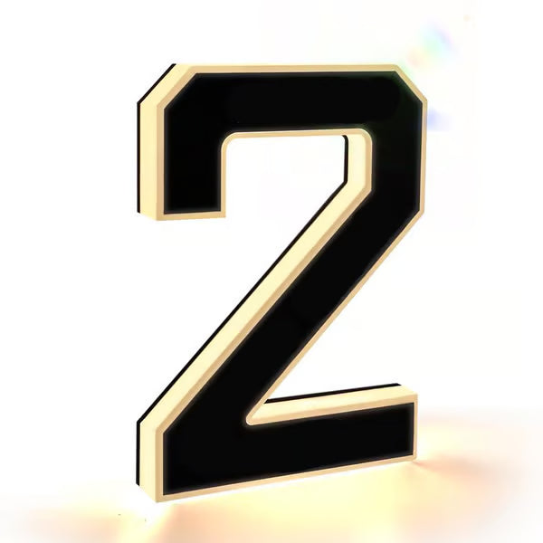 GlowMark™ LED Lighted House Numbers — Modern Outdoor Address Sign