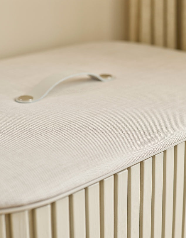 LuxeHaven 90L Bamboo Easy-Empty Dual Tote Laundry Hamper