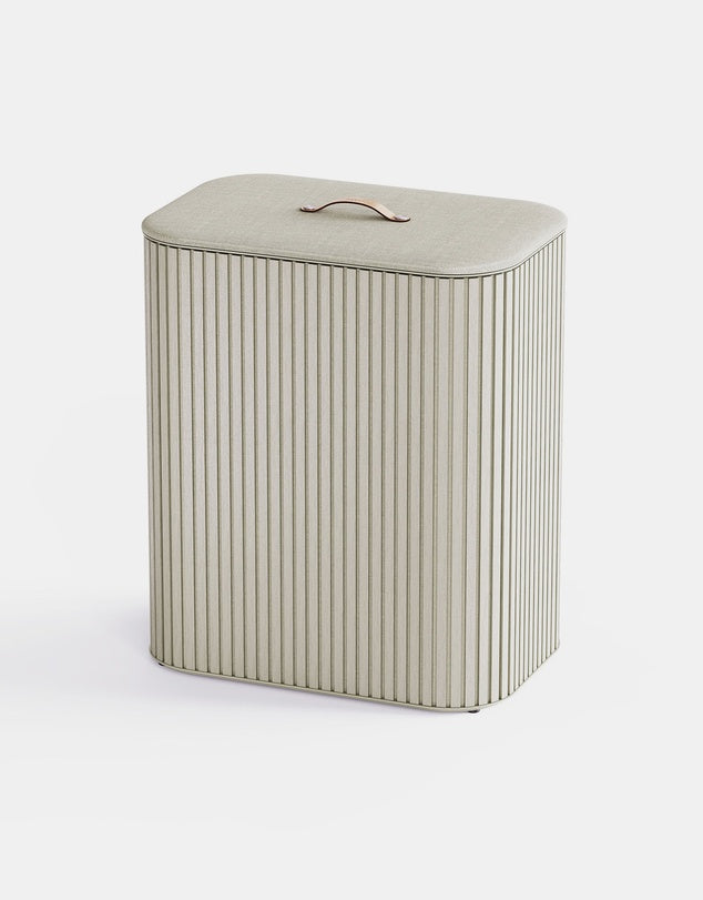 LuxeHaven 90L Bamboo Easy-Empty Dual Tote Laundry Hamper