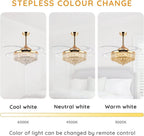 Golden Zenith: 2-in-1 Luxury Chandelier Fan