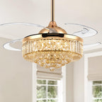 Golden Zenith: 2-in-1 Luxury Chandelier Fan