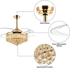 Golden Zenith: 2-in-1 Luxury Chandelier Fan
