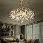 The Gilded Willow: 12-Light Crystal Branch Chandelier