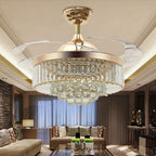 Golden Zenith: 2-in-1 Luxury Chandelier Fan