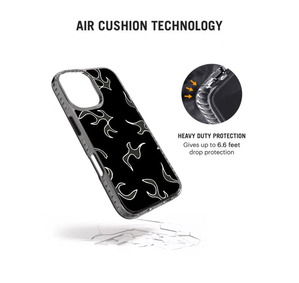 White Flames Pattern Stride 2.0 Phone Case Cover